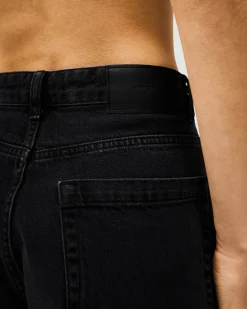 Represent Mid Rise Wide Leg Jean - Washed Black><noscript><img width=