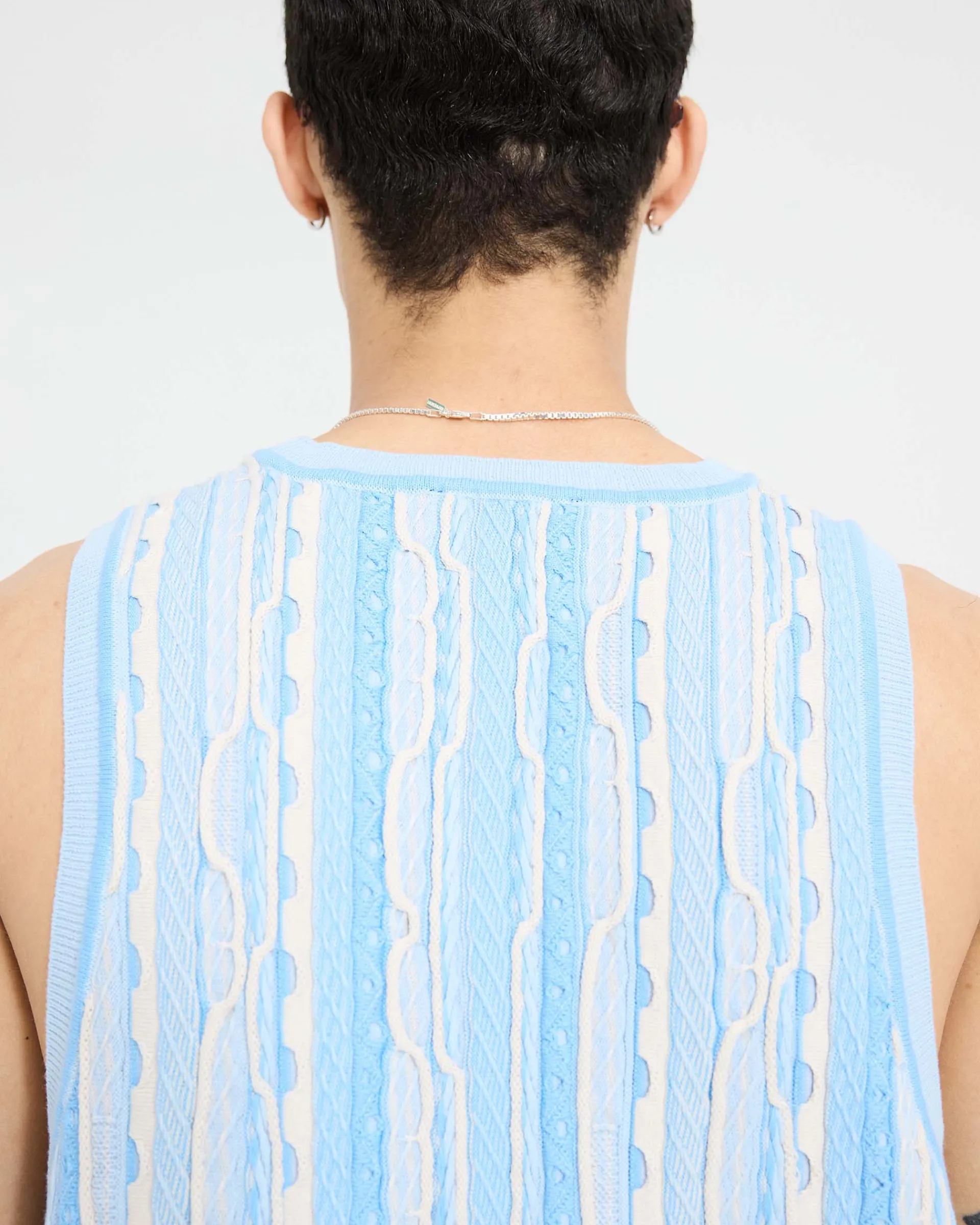 Represent Mixed Knit Vest - Royal Blue> Knitwear | Vests