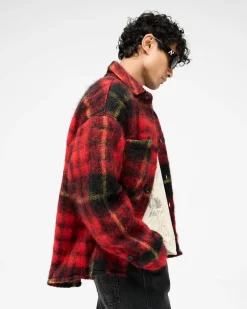 Represent Mohair Overshirt - Red Check><noscript><img width=
