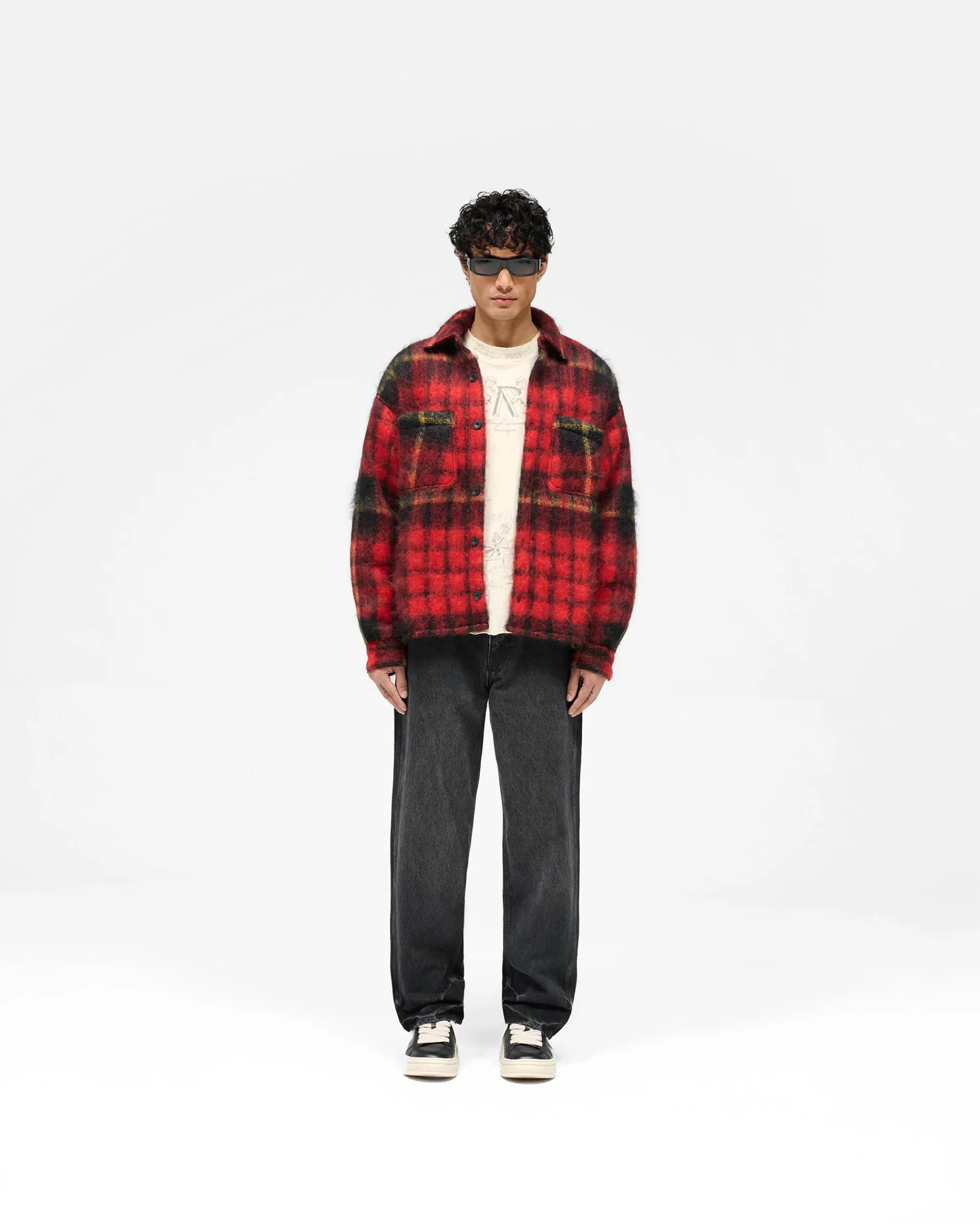 Represent Mohair Overshirt - Red Check> Shirts