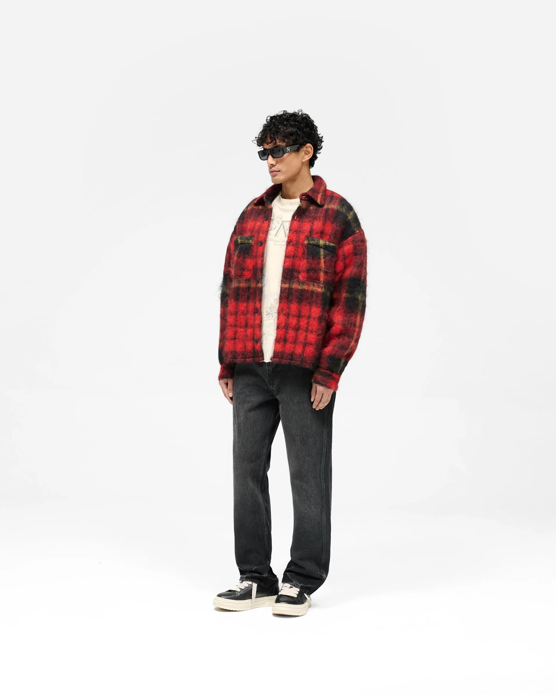 Represent Mohair Overshirt - Red Check> Shirts