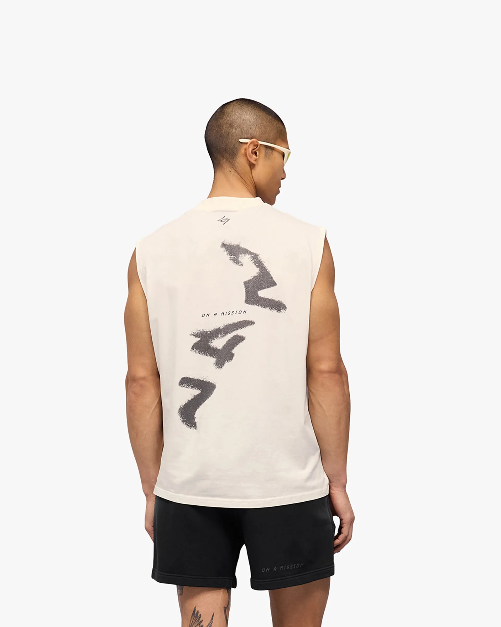 Represent 247 Motion Oversized Tank - Flat White> T-Shirts