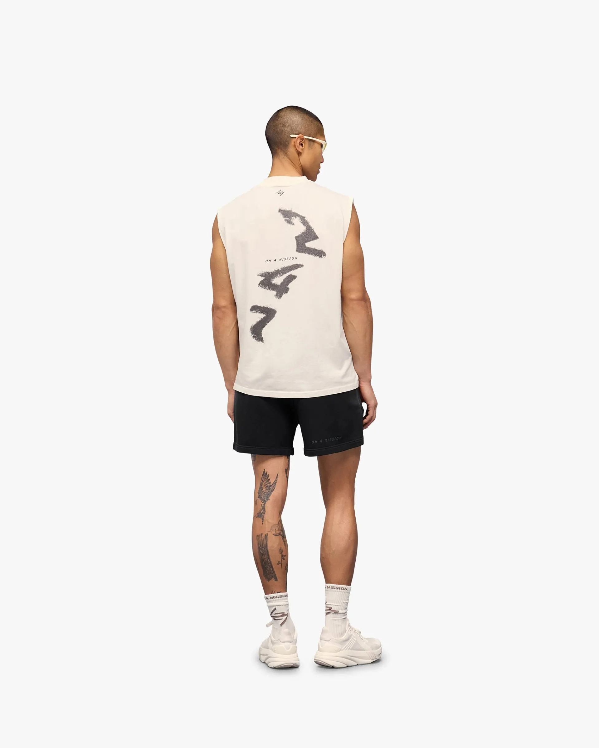 Represent 247 Motion Oversized Tank - Flat White> T-Shirts