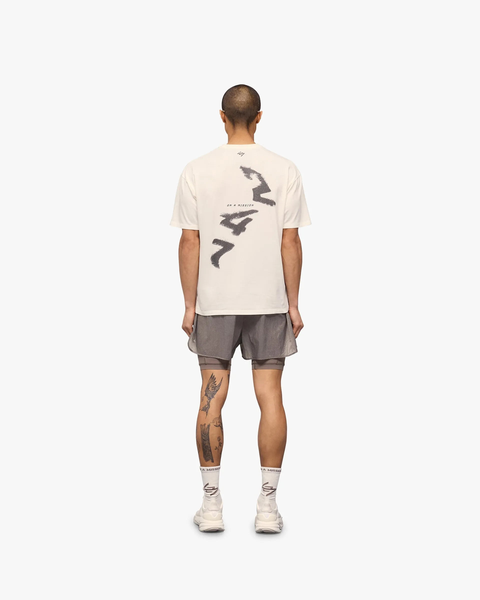 Represent 247 Motion Oversized T-Shirt - Flat White> T-Shirts