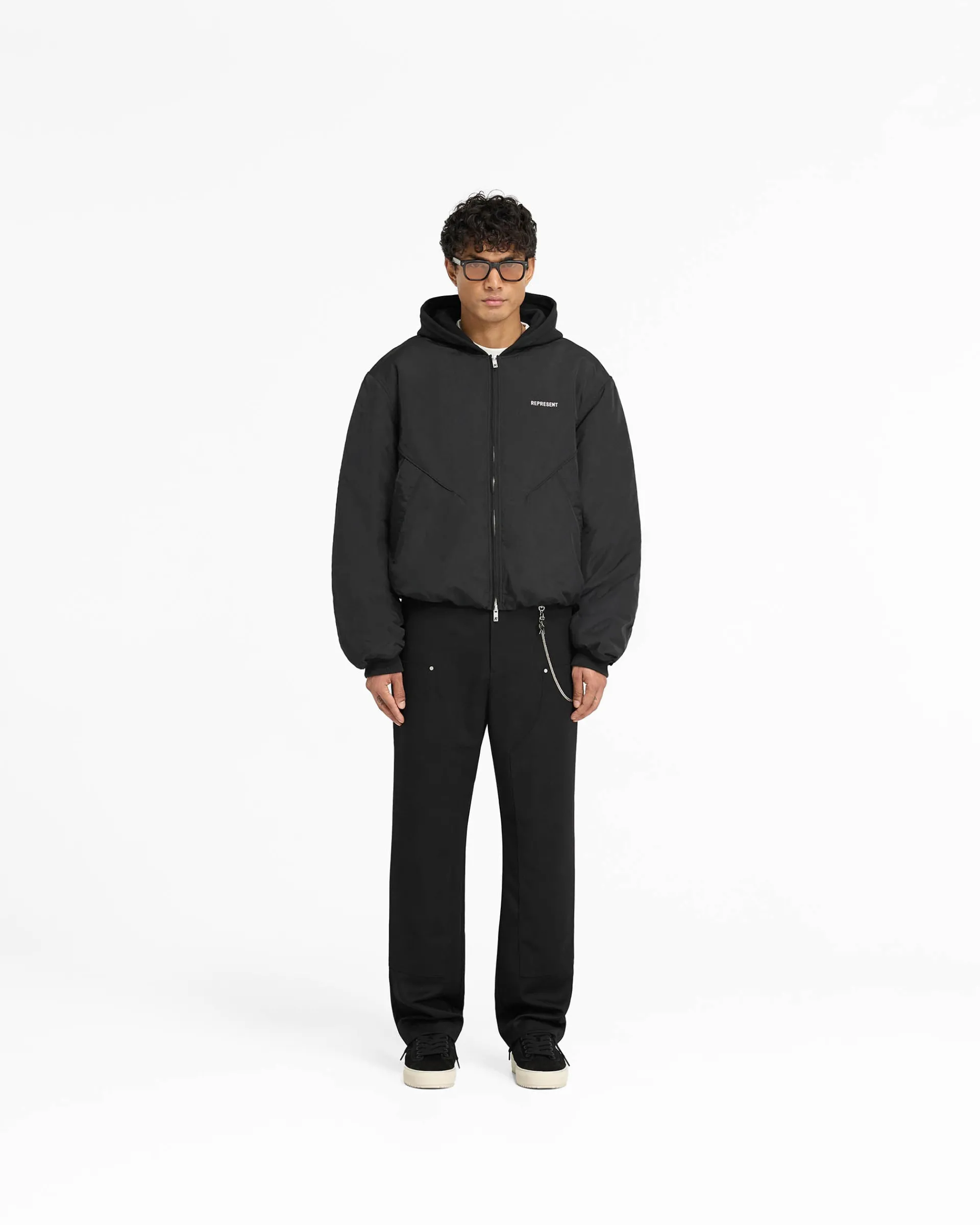 Represent Nylon Hooded Bomber Jacket -> Outerwear