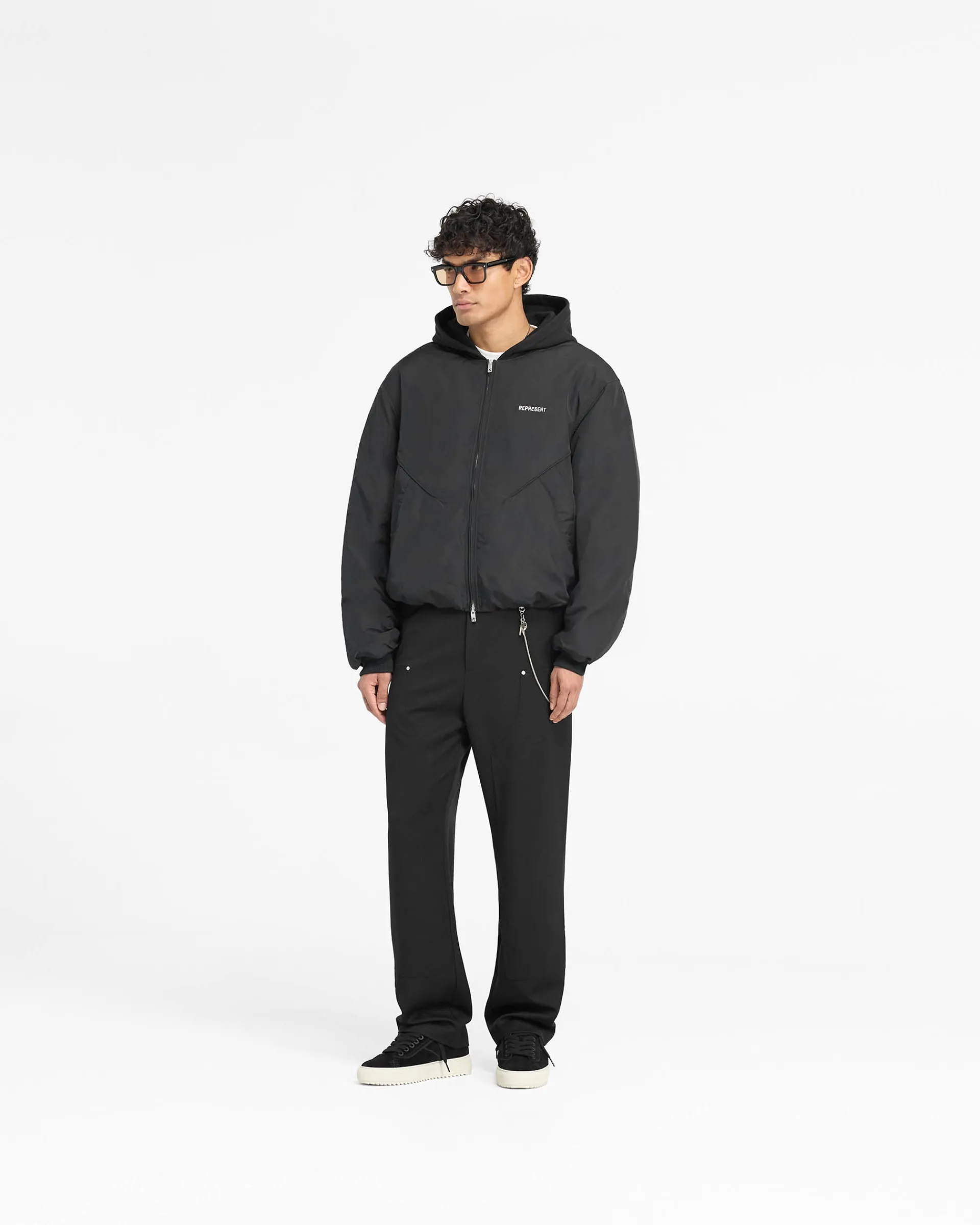 Represent Nylon Hooded Bomber Jacket -> Outerwear