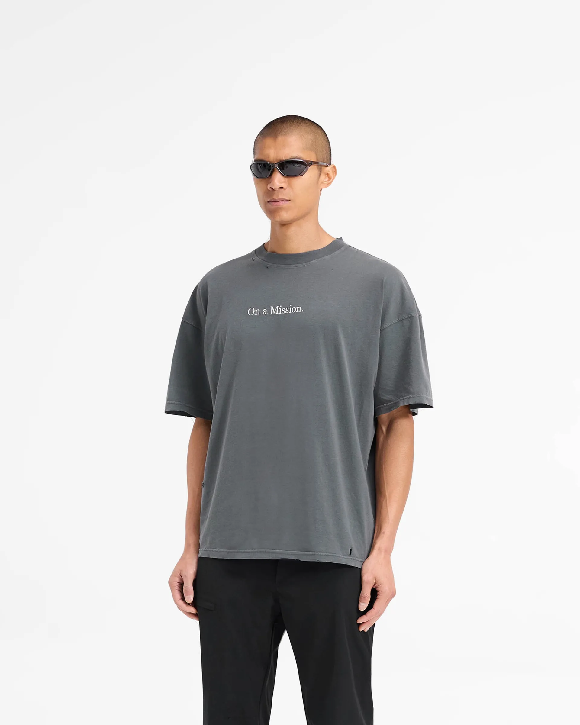 Represent 247 On A Mission Oversized T-Shirt - Aged Black> T-Shirts