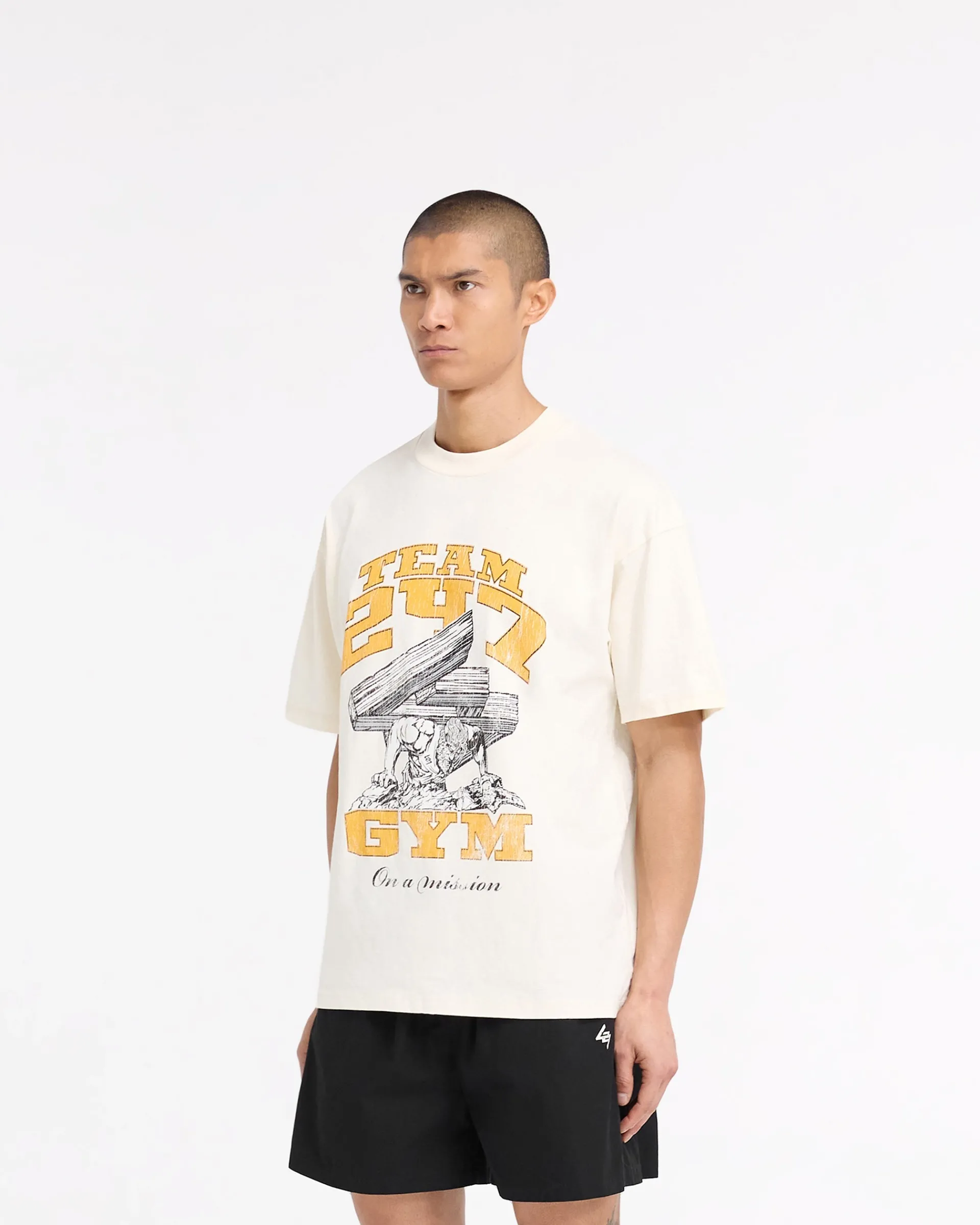 Represent 247 On His Shoulders T-Shirt - Antique White> T-Shirts