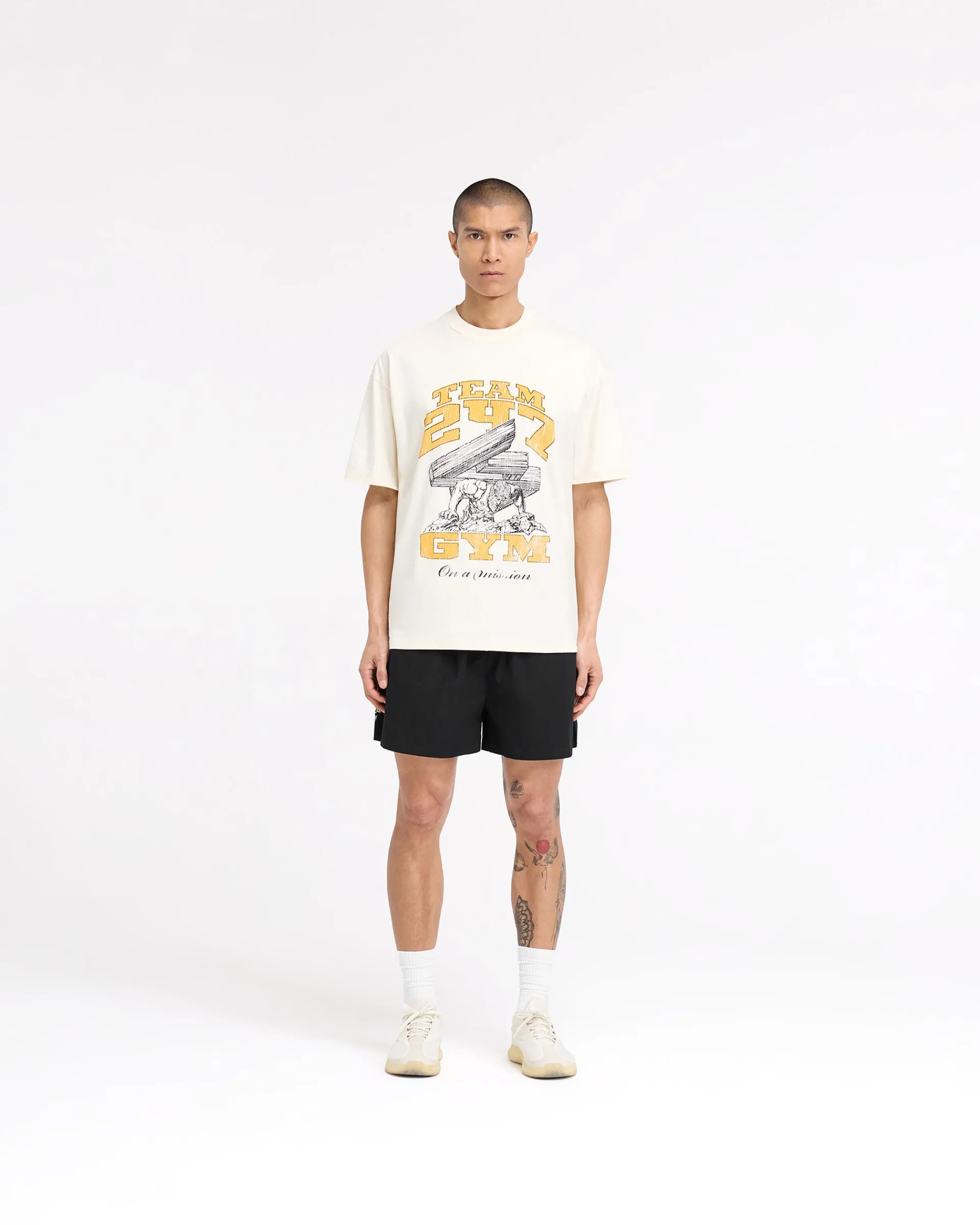 Represent 247 On His Shoulders T-Shirt - Antique White> T-Shirts