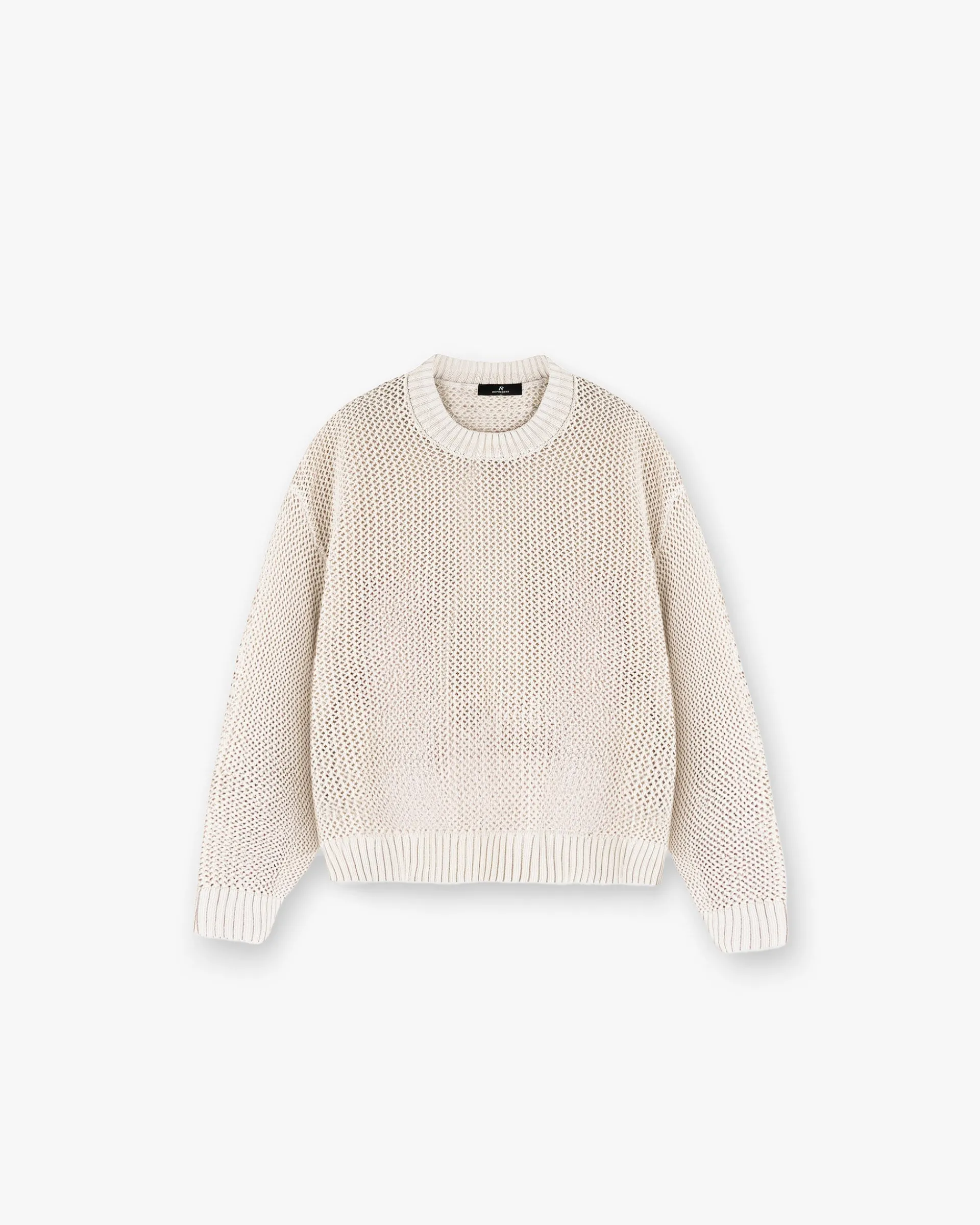 Represent Open Gauge Knit Sweater - Off White> Knitwear