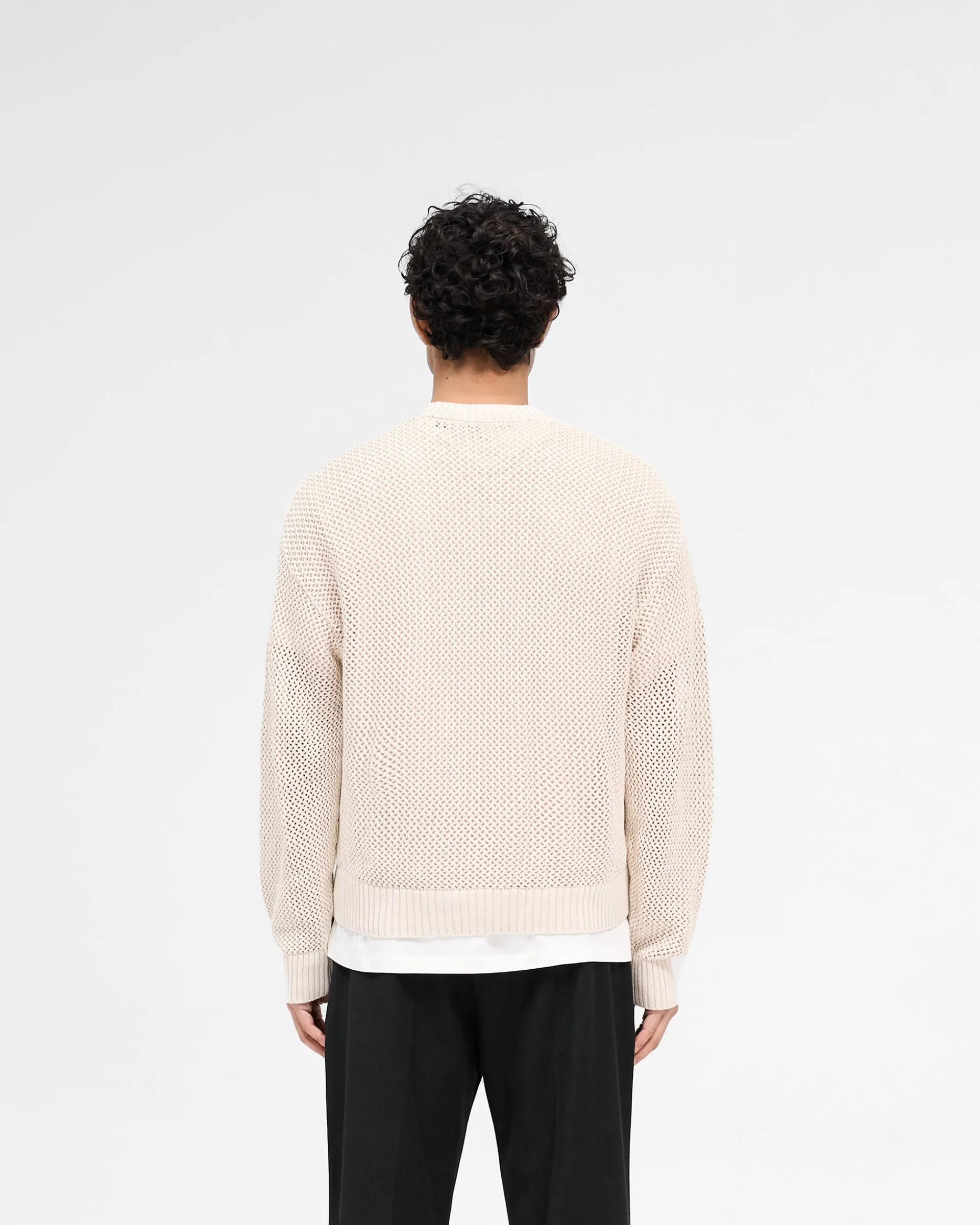 Represent Open Gauge Knit Sweater - Off White> Knitwear