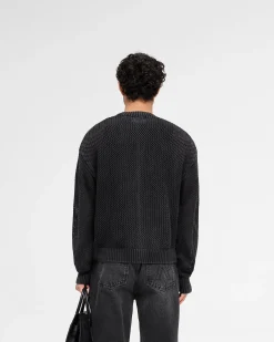 Represent Open Gauge Knit Sweater - Jet Black><noscript><img width=