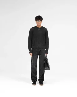 Represent Open Gauge Knit Sweater - Jet Black><noscript><img width=