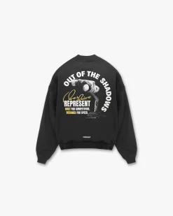Represent Out Of The Shadows Sweater - Stained Black> Sweaters