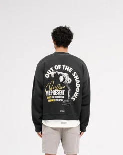 Represent Out Of The Shadows Sweater - Stained Black><noscript><img width=
