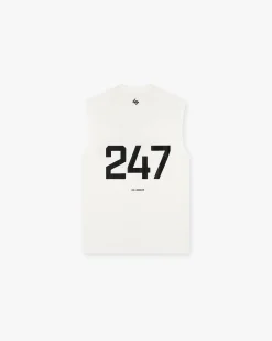 Represent 247 Oversized Tank - Flat White> T-Shirts