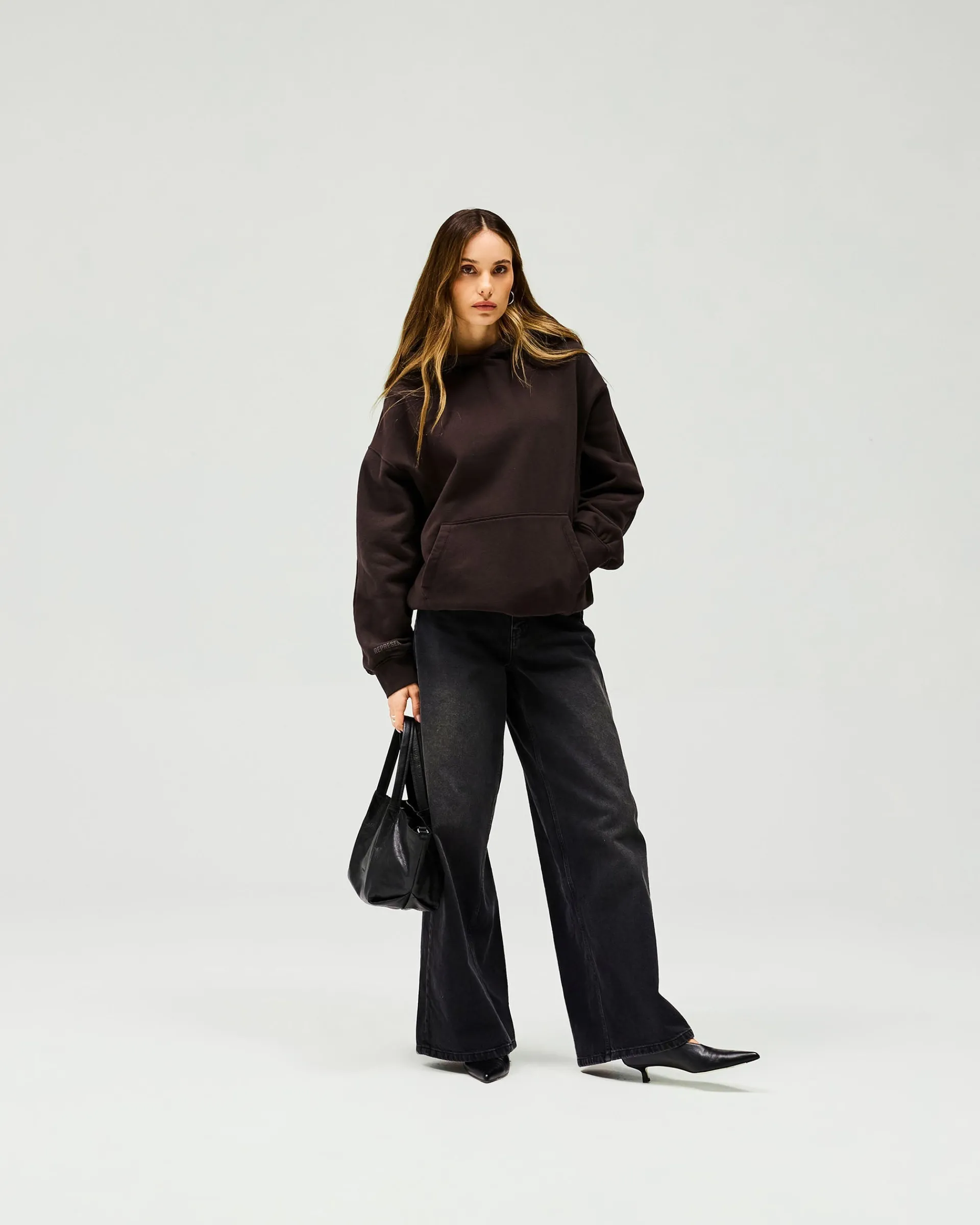 Represent Owners Club Boyfriend Hoodie - Black Coffee> Tops/Hoodies