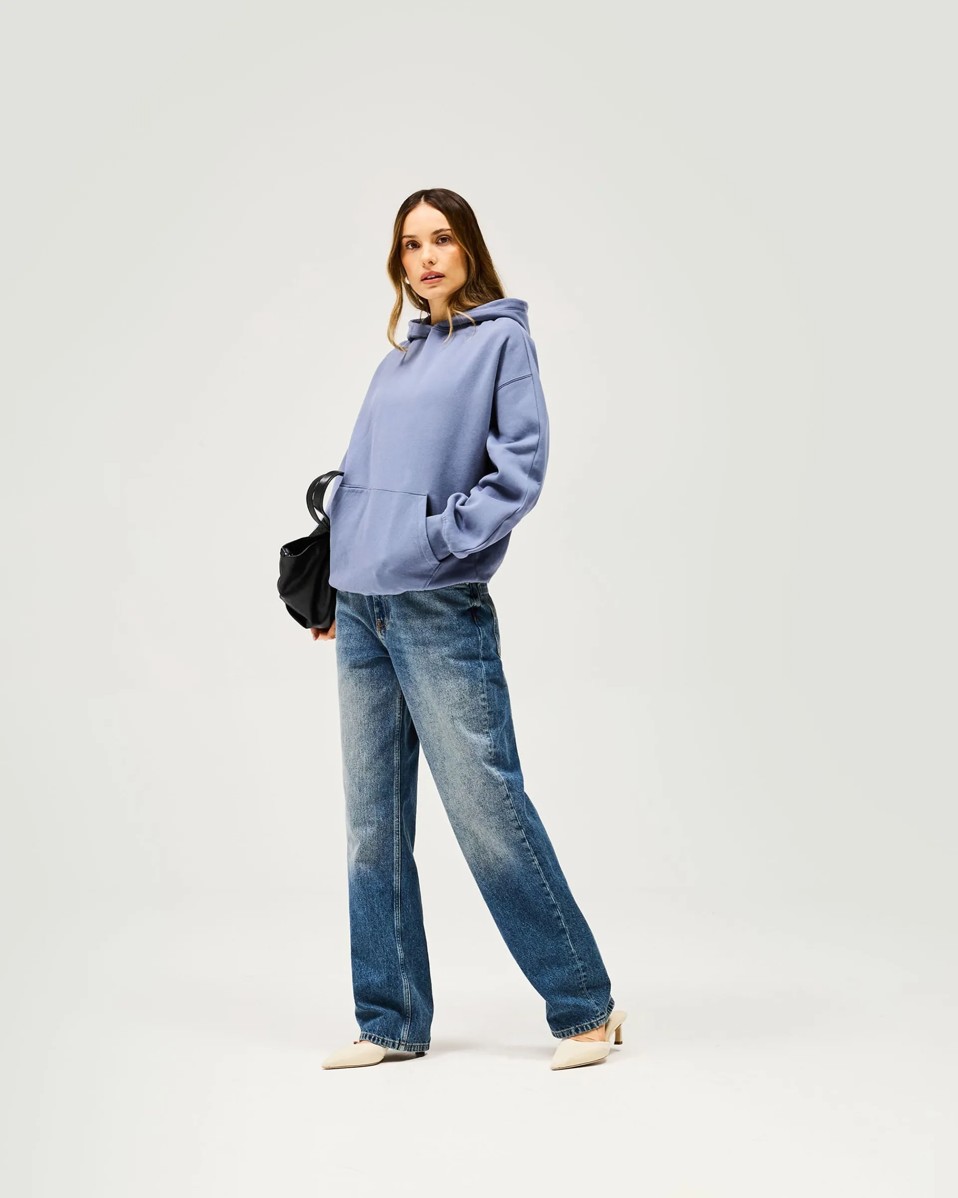 Represent Owners Club Boyfriend Hoodie - Steel Blue> Tops/Hoodies