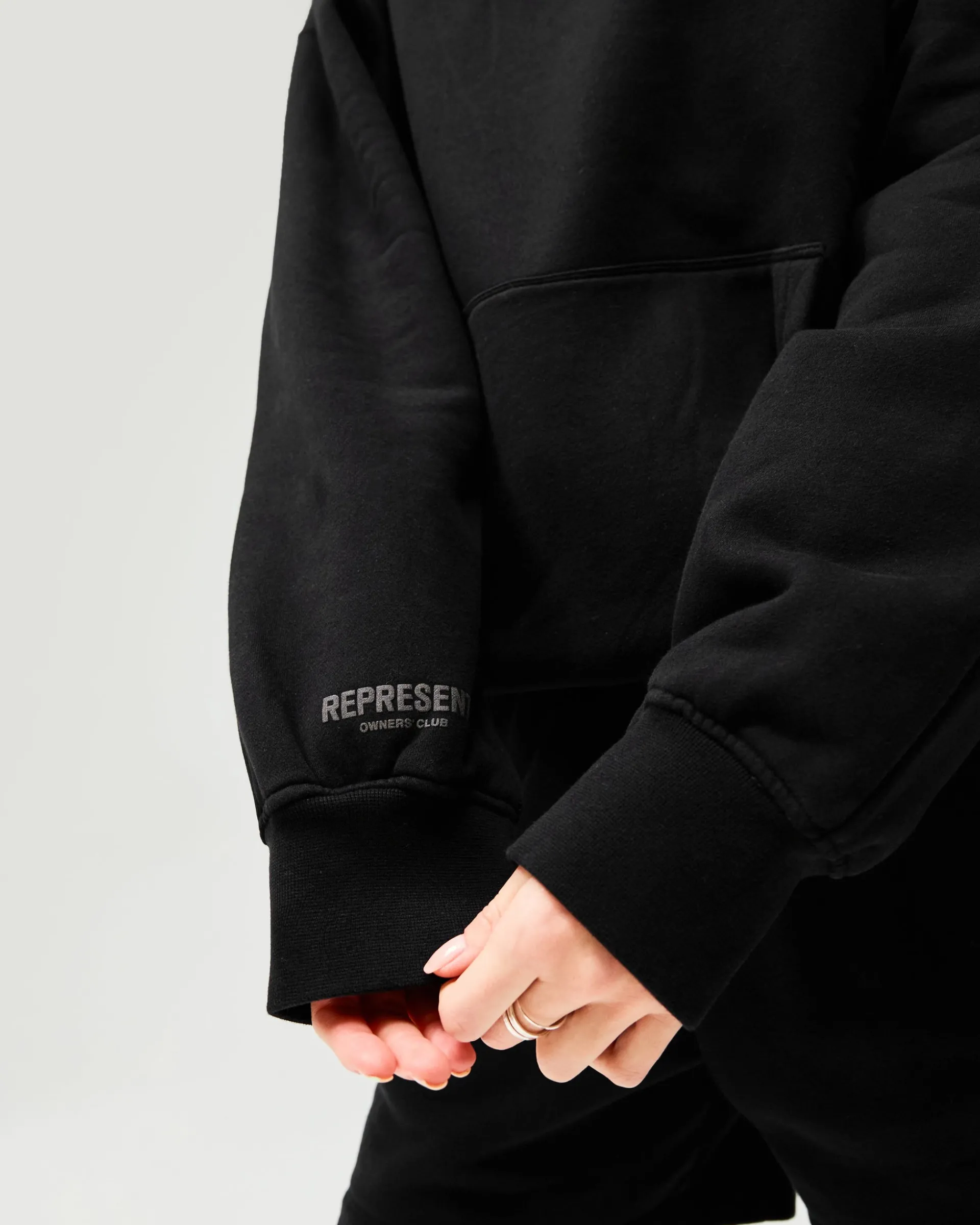 Represent Owners Club Boyfriend Hoodie - Jet Black> Tops/Hoodies