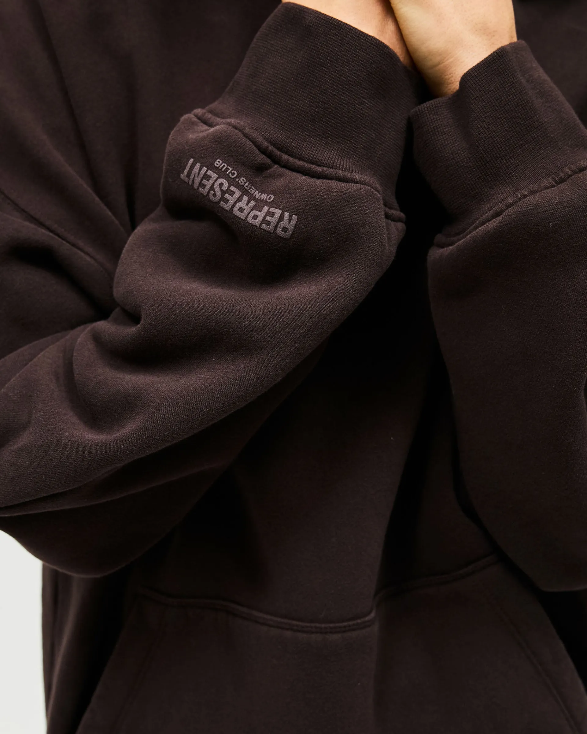 Represent Owners Club Boyfriend Hoodie - Black Coffee> Tops/Hoodies