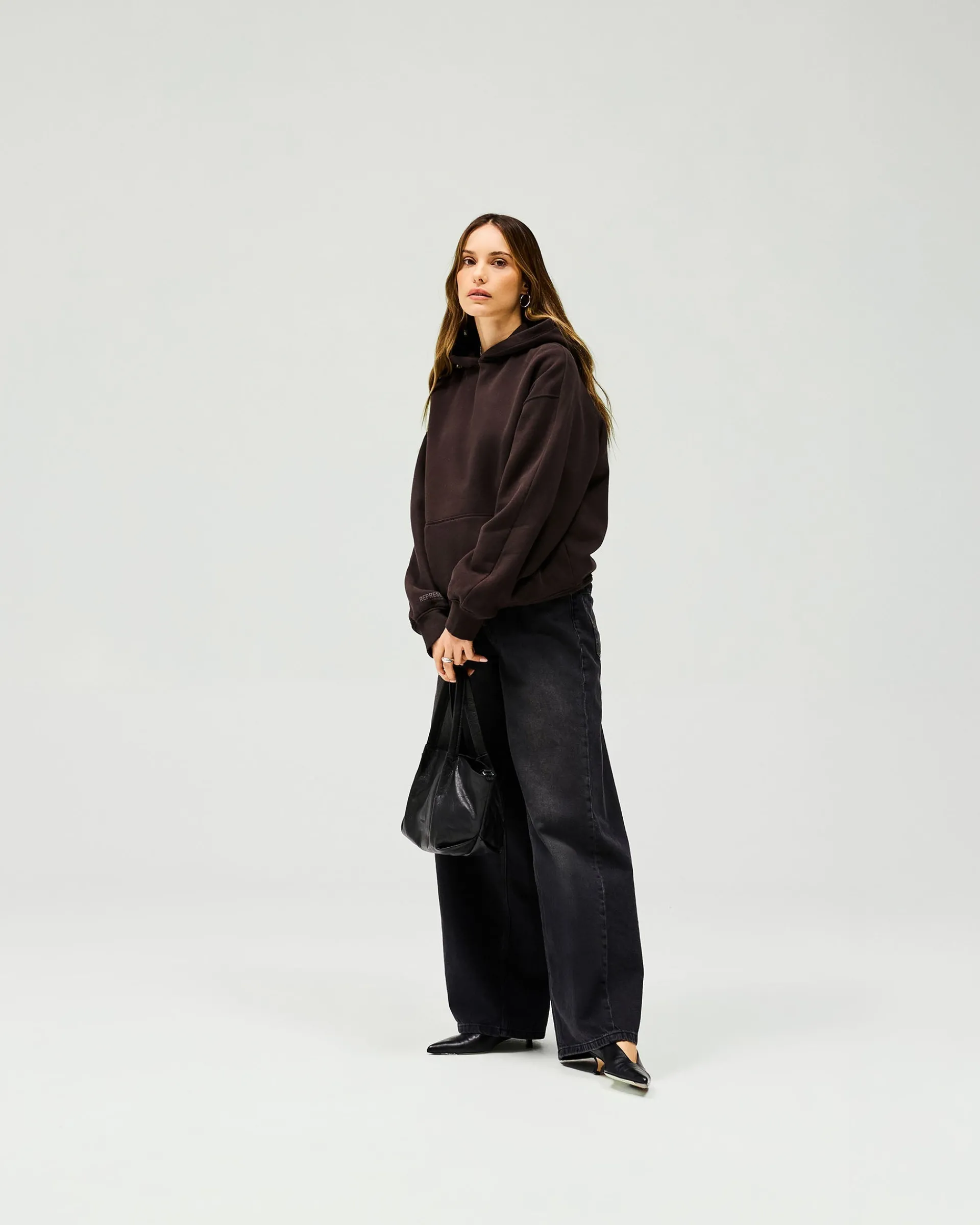 Represent Owners Club Boyfriend Hoodie - Black Coffee> Tops/Hoodies