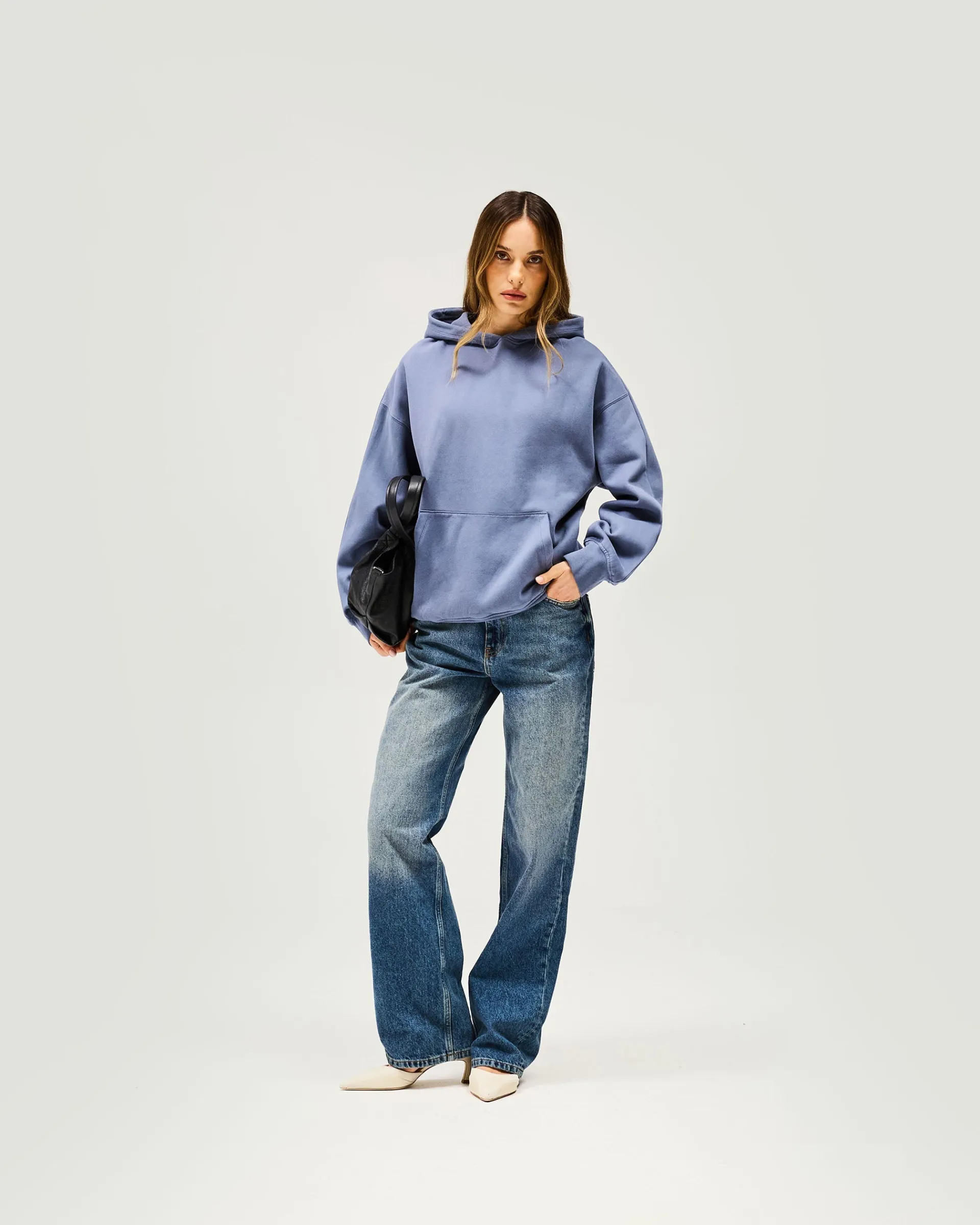 Represent Owners Club Boyfriend Hoodie - Steel Blue> Tops/Hoodies