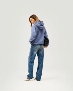 Represent Owners Club Boyfriend Hoodie - Steel Blue><noscript><img width=