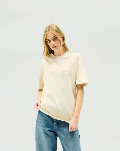 Represent Owners Club Boyfriend T-Shirt - Oat Milk> Tops/T-Shirts