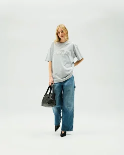 Represent Owners Club Boyfriend T-Shirt - Grey Marl><noscript><img width=