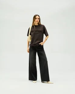 Represent Owners Club Boyfriend T-Shirt - Black Coffee><noscript><img width=