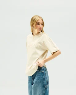Represent Owners Club Boyfriend T-Shirt - Oat Milk><noscript><img width=