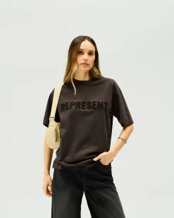 Represent Owners Club Boyfriend T-Shirt - Black Coffee><noscript><img width=