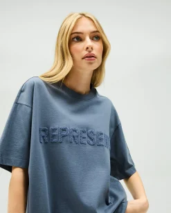 Represent Owners Club Boyfriend T-Shirt - Steel Blue><noscript><img width=