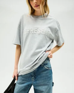Represent Owners Club Boyfriend T-Shirt - Grey Marl><noscript><img width=