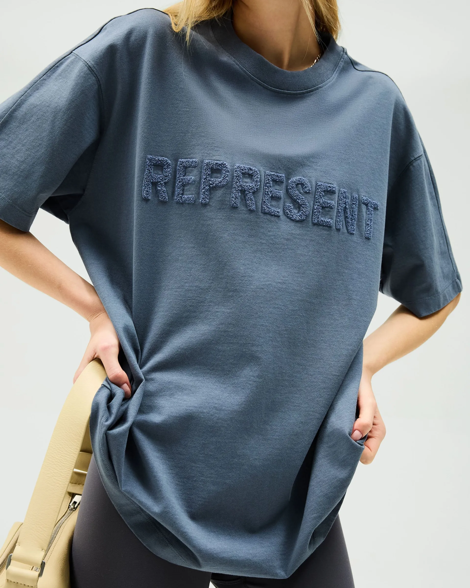 Represent Owners Club Boyfriend T-Shirt - Steel Blue> Tops/T-Shirts