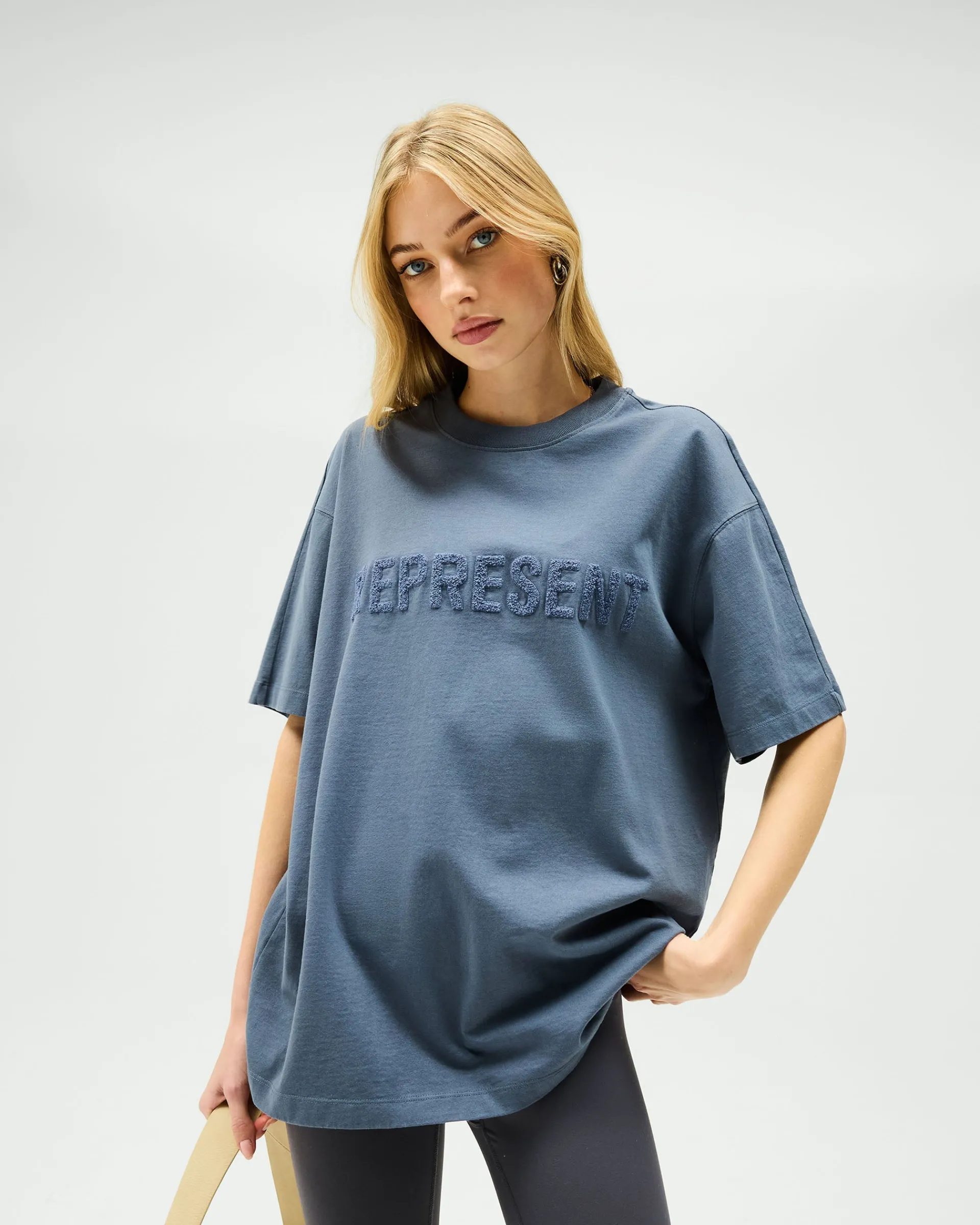 Represent Owners Club Boyfriend T-Shirt - Steel Blue> Tops/T-Shirts