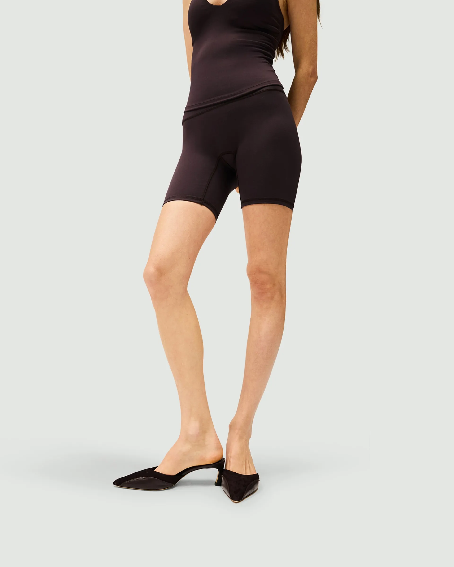 Represent Owners Club Longerline Bike Short - Black Coffee> Bottoms/Shorts