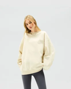 Represent Owners Club Relaxed Sweater - Oat Milk> Tops/Sweaters