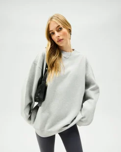 Represent Owners Club Relaxed Sweater - Grey Marl><noscript><img width=