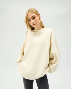 Represent Owners Club Relaxed Sweater - Oat Milk><noscript><img width=