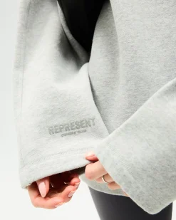 Represent Owners Club Relaxed Sweater - Grey Marl><noscript><img width=