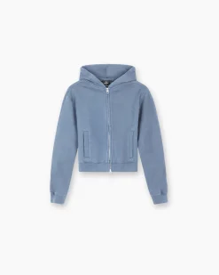 Represent Owners Club Slim Zip Hoodie - Steel Blue> Tops/Hoodies