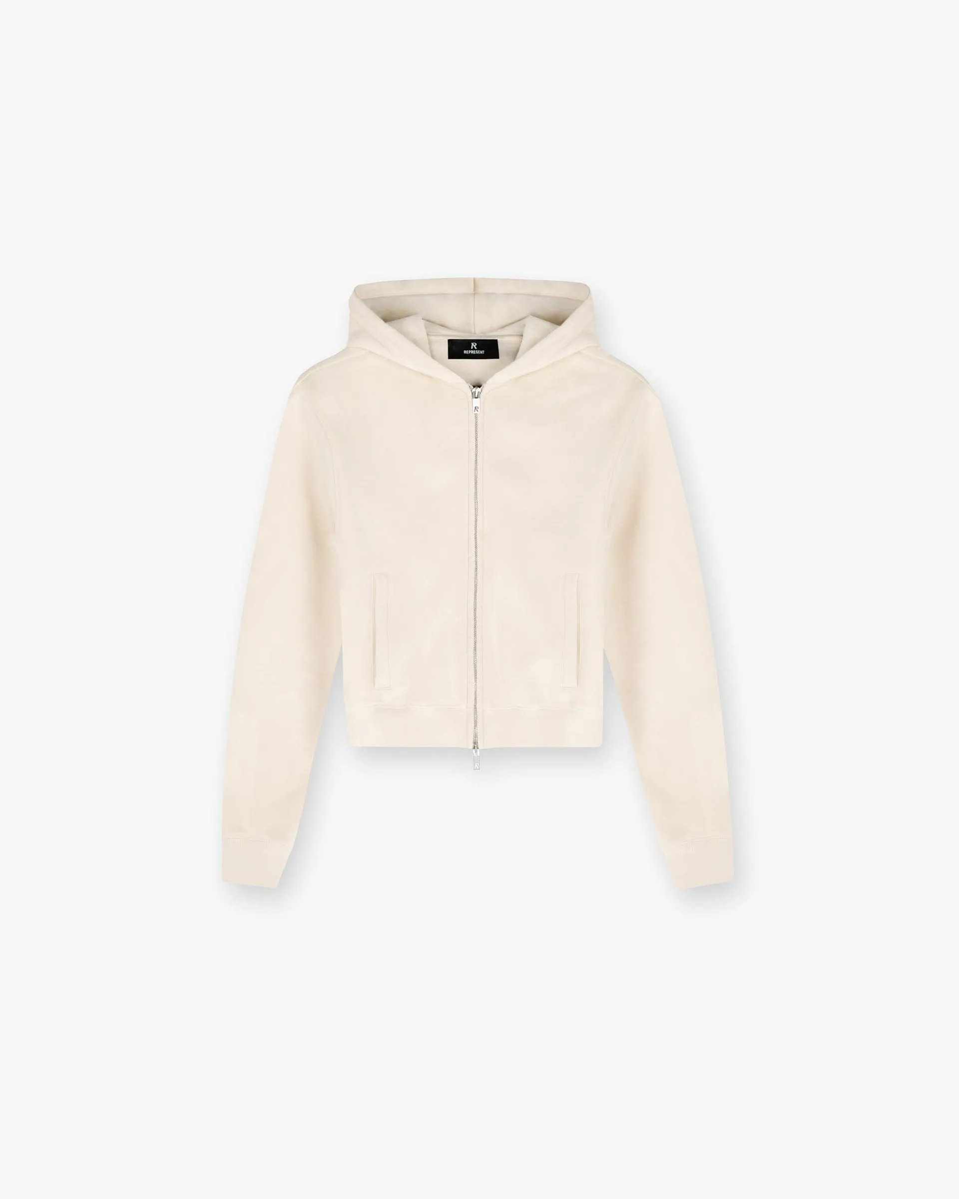 Represent Owners Club Slim Zip Hoodie - Oat Milk> Tops/Hoodies