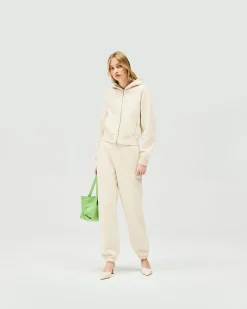 Represent Owners Club Slim Zip Hoodie - Oat Milk><noscript><img width=
