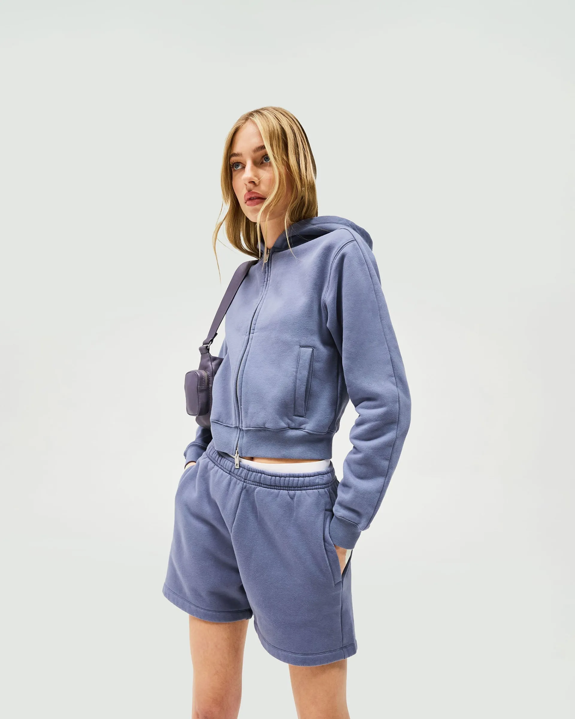 Represent Owners Club Slim Zip Hoodie - Steel Blue> Tops/Hoodies