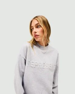 Represent Owners Club Sweater - Grey Marl><noscript><img width=