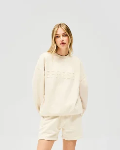 Represent Owners Club Sweater - Oat Milk><noscript><img width=