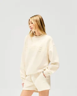 Represent Owners Club Sweater - Oat Milk><noscript><img width=