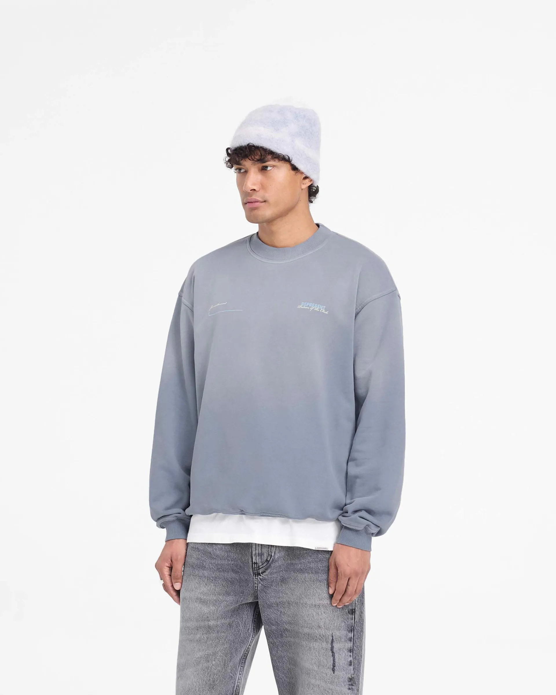 Represent Patron Of The Club Sweater - Washed Grey> Sweaters