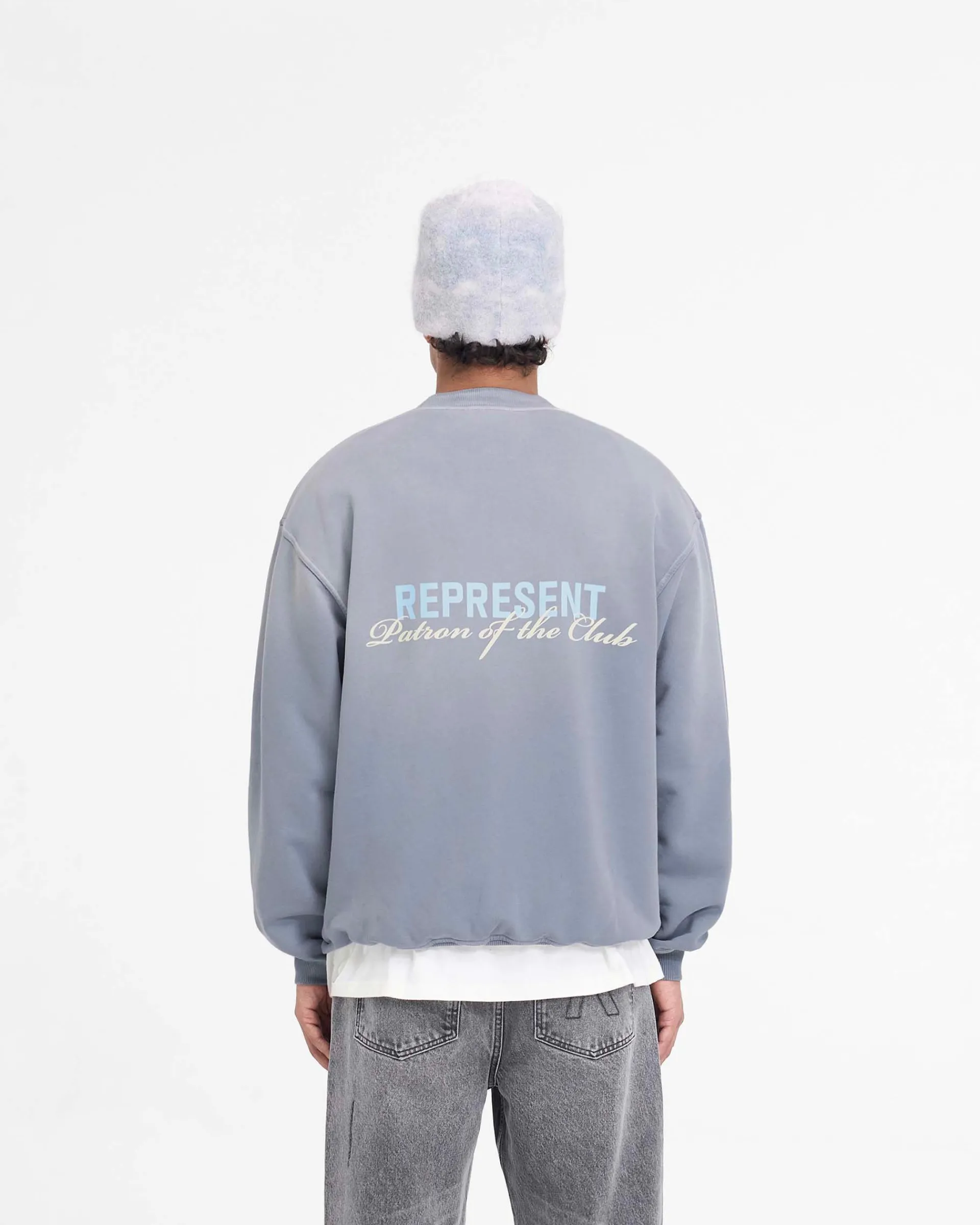 Represent Patron Of The Club Sweater - Washed Grey> Sweaters